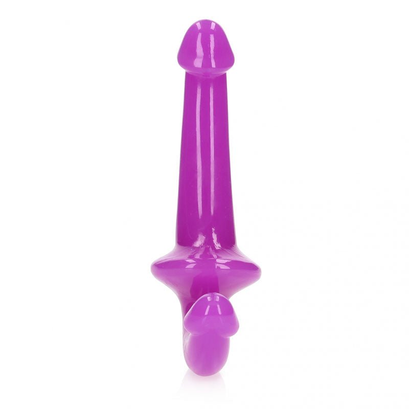 REALROCK 13.5 cm Strapless Strap-On Glow in the Dark - Purple - Glow In Dark Purple Strapless Strap-On